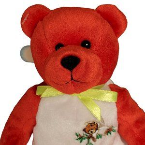 Vintage Christmas Angel Holy Bear Beanbag Plush Stuffed Animal 9" Tags 2001